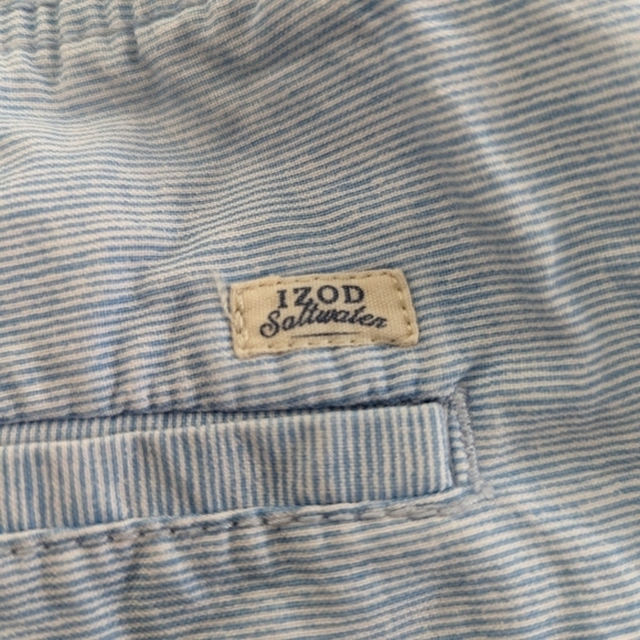 IZOD blue and white cotton golf shorts waist 38 - Picture 8 of 9